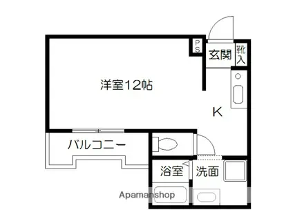 プレイズ紺屋(ワンルーム/5階)の間取り写真