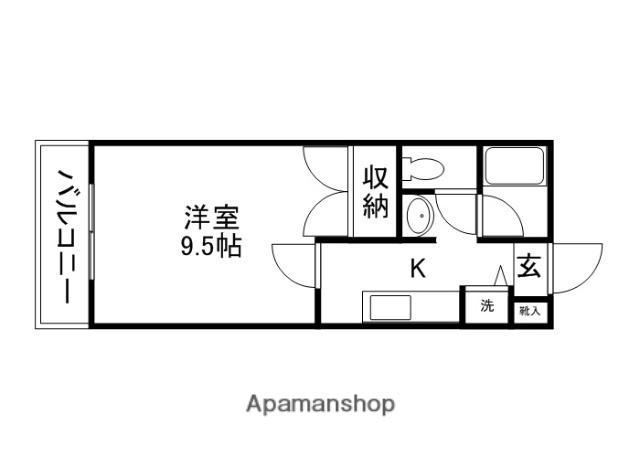 コートベネッセ上熊本(1K/5階)の間取り写真
