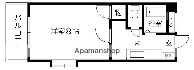 豊ハイツ(1K/2階)の間取り写真