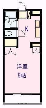 シャリエ九品寺(ワンルーム/2階)の間取り写真