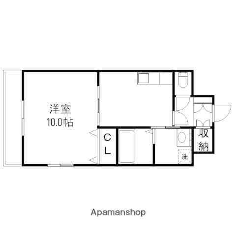 マリアマンション(1DK/3階)の間取り写真