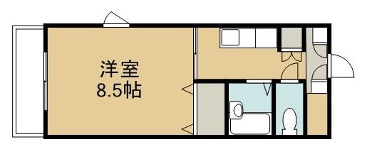 トレステーラ賀来Ⅱ(1K/5階)の間取り写真