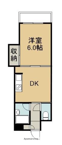 サンシティ吉成(1DK/10階)の間取り写真
