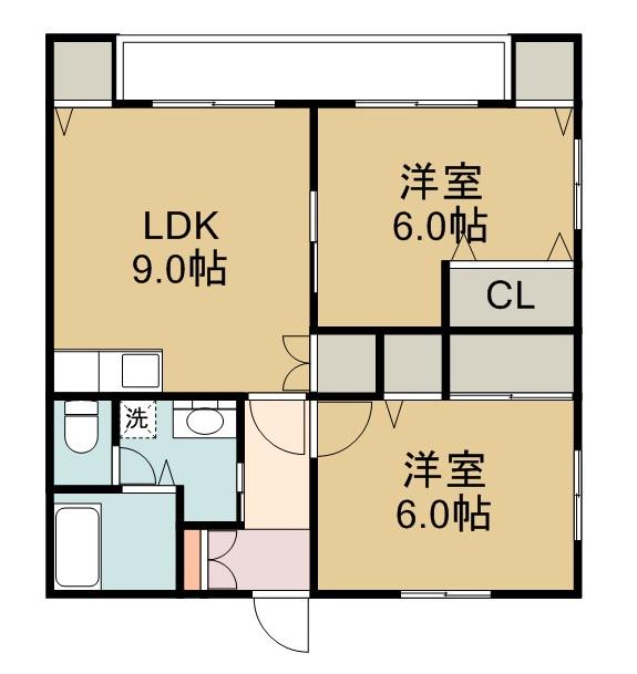 エトワール彩(2LDK/2階)の間取り写真