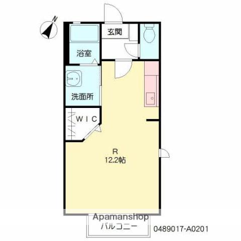エスポワール・エテルネルⅡ(ワンルーム/2階)の間取り写真