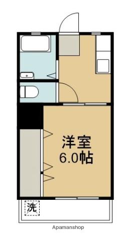 コーポ松本(1K/4階)の間取り写真