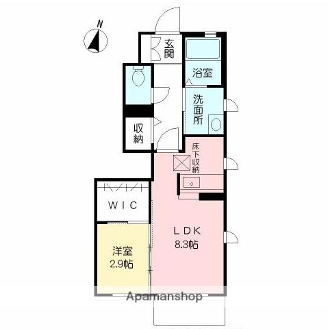 ハルメゾン 唯(1LDK/1階)の間取り写真