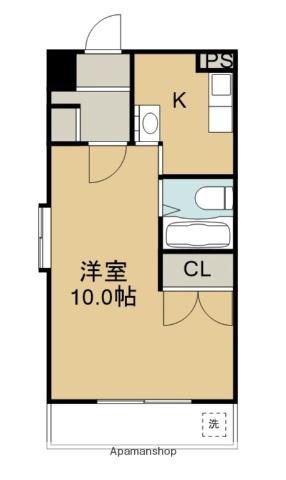 アーバングリーン六本松(1K/3階)の間取り写真