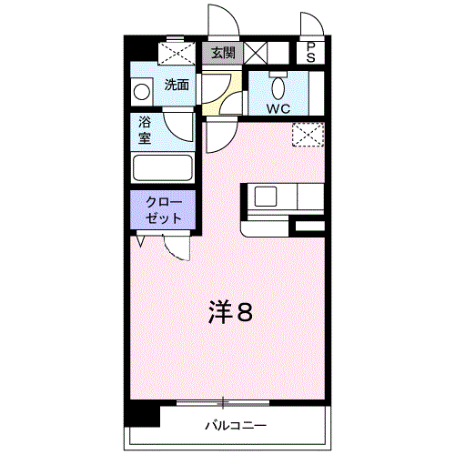 STELLA MINAMI(1K/2階)の間取り写真