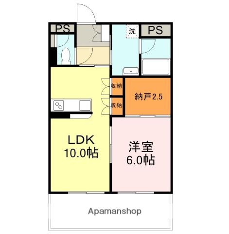 パステル5番館(1SLDK/1階)の間取り写真