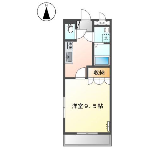 アメニティ市原(1K/1階)の間取り写真