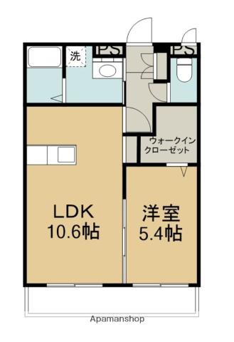 リオ・グランデ(1LDK/4階)の間取り写真