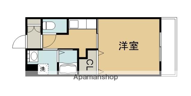 WINDOM中島西(1K/1階)の間取り写真