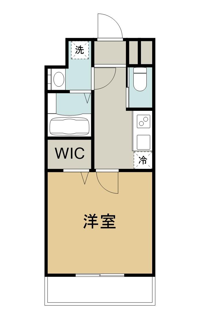 セレーナヒルズ(1K/1階)の間取り写真