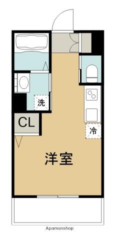 VENUS長浜(ワンルーム/4階)の間取り写真