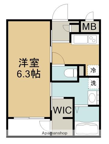 G-STAGE大道(1K/2階)の間取り写真