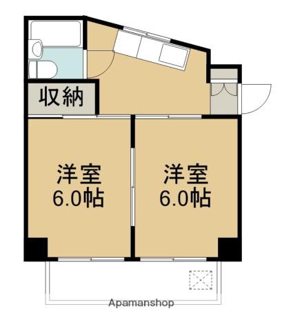 芸短コーポ(2K/3階)の間取り写真