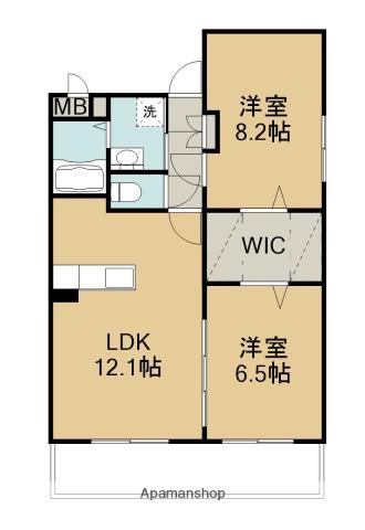 YM明野西二丁目(2LDK/3階)の間取り写真