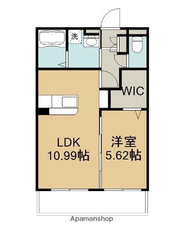 YM畑中4丁目(1LDK/4階)の間取り写真