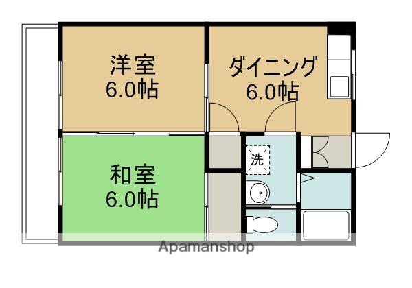 フォレスト8(2DK/4階)の間取り写真