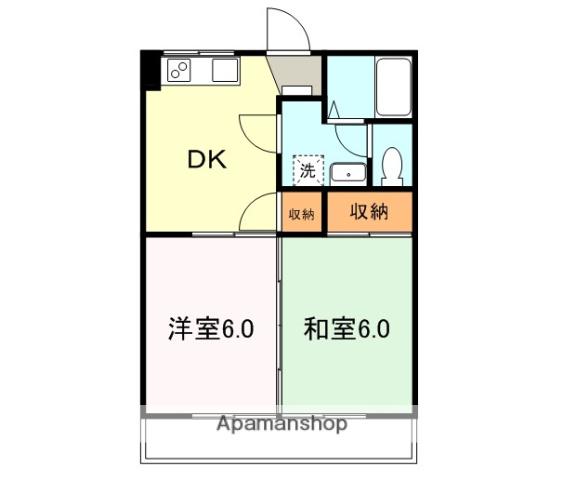 フォレスト8(2DK/3階)の間取り写真