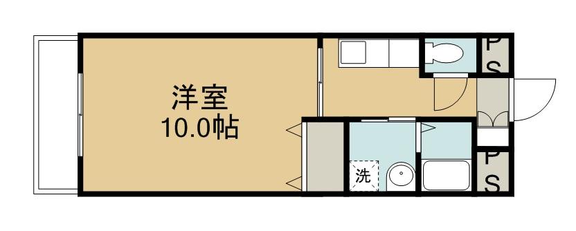 トレステーラ賀来(1K/2階)の間取り写真