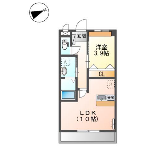 ラヴィータ(1LDK/2階)の間取り写真