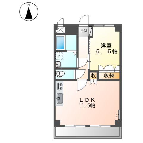パークサイド(1LDK/1階)の間取り写真