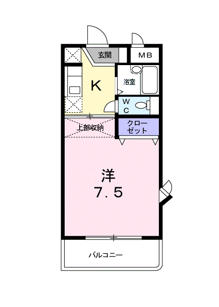 GRACEONE(1K/3階)の間取り写真
