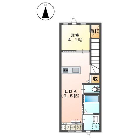 グレーシア皆春(1LDK/2階)の間取り写真