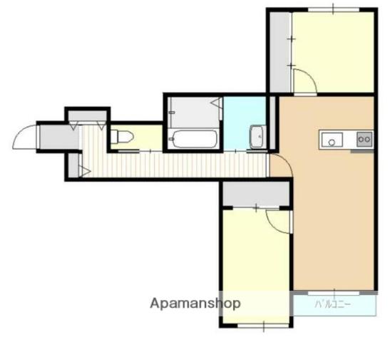 BELLE LEAD中島東(2LDK/2階)の間取り写真