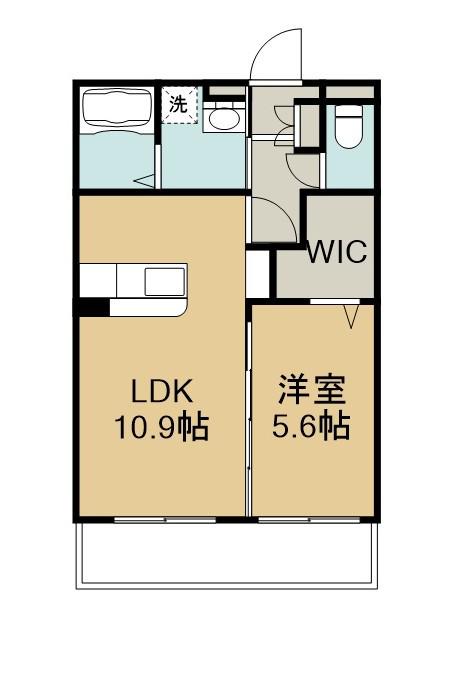 BLISS小池原(1LDK/4階)の間取り写真