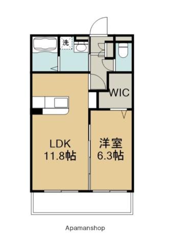 サンリバー三川(1LDK/3階)の間取り写真