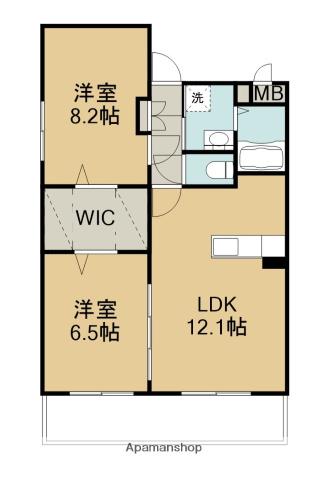 YM明野西二丁目(2LDK/1階)の間取り写真
