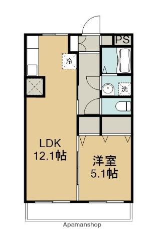 ユーミーマンションバウムⅠ(1LDK/1階)の間取り写真