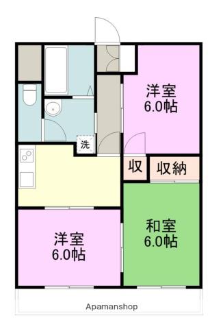 学園ハイツ(3K/5階)の間取り写真