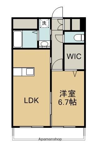 アベニュー花の木(1LDK/2階)の間取り写真