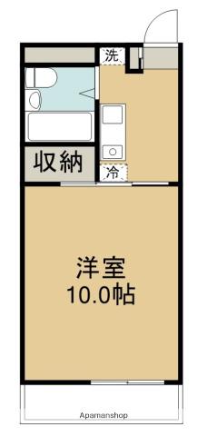 サンハイツ鶴崎(1K/6階)の間取り写真