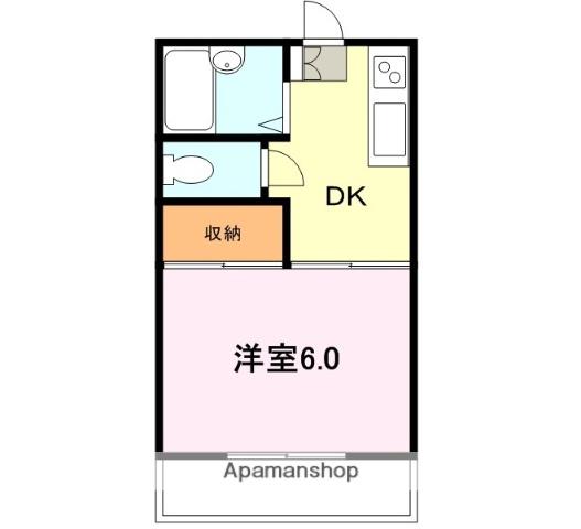 エトウハイム(1DK/1階)の間取り写真