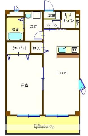 プレミール11番館(1LDK/1階)の間取り写真