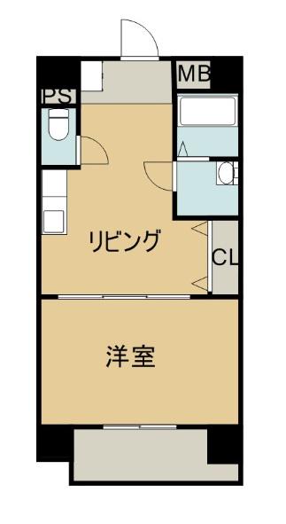 IMASAMORUGEN壱番館(1LDK/6階)の間取り写真