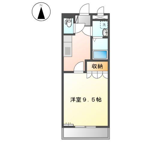 アメニティ市原(1K/2階)の間取り写真