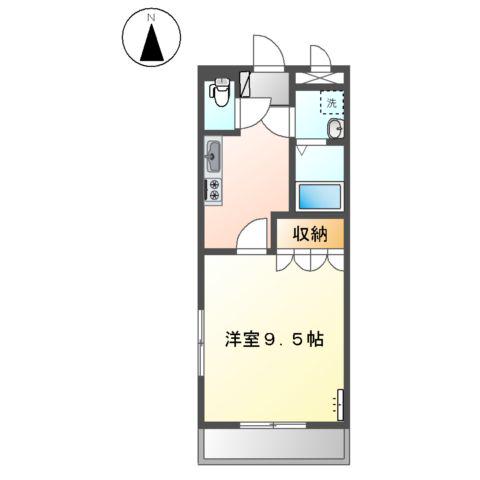 アメニティ市原(1K/2階)の間取り写真