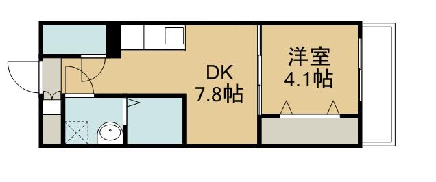 トレステーラ プランドール3(1DK/1階)の間取り写真