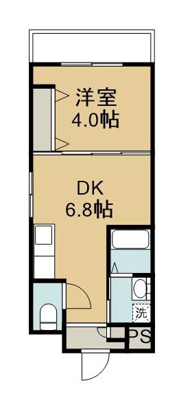 トレステーラALEXⅢ(1DK/3階)の間取り写真