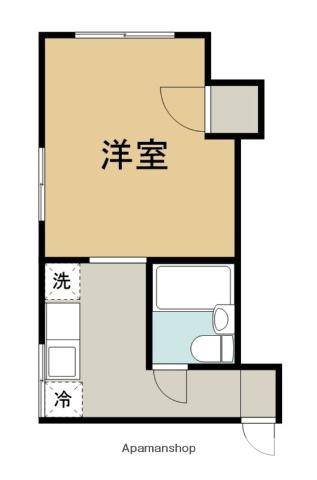 ミリュー1(1K/3階)の間取り写真