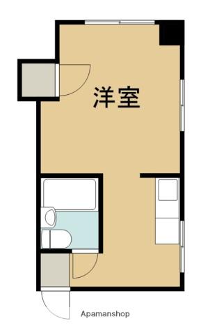 ミリュー1(1K/3階)の間取り写真