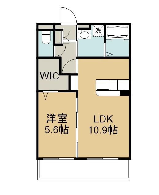 BLISS小池原(1LDK/3階)の間取り写真