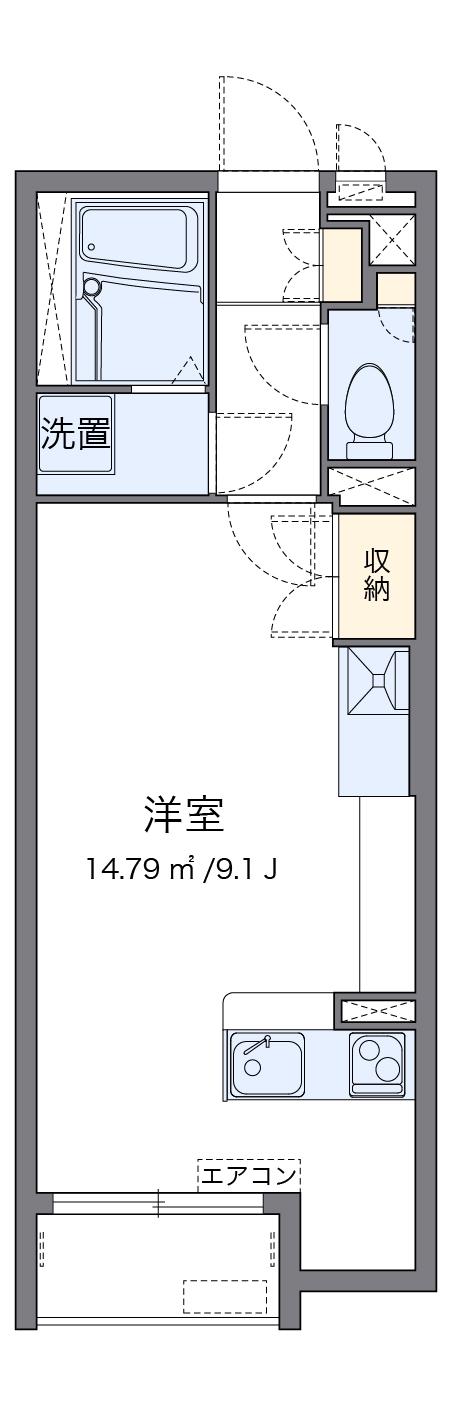 ミランダクオーレ(ワンルーム/1階)の間取り写真