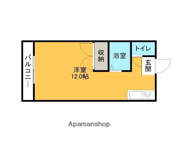 平成第二コーポ(ワンルーム/2階)の間取り写真